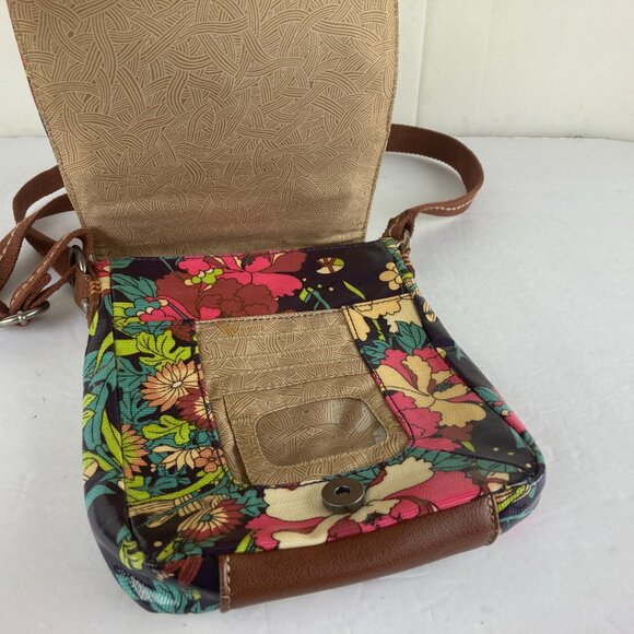 Sakroots Womens Floral Crossbody Peace Bag Adjustable Strap Multiple Pockets - Picture 4 of 7